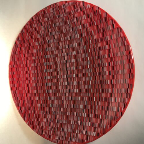Large red bowl by Jill Bagnall